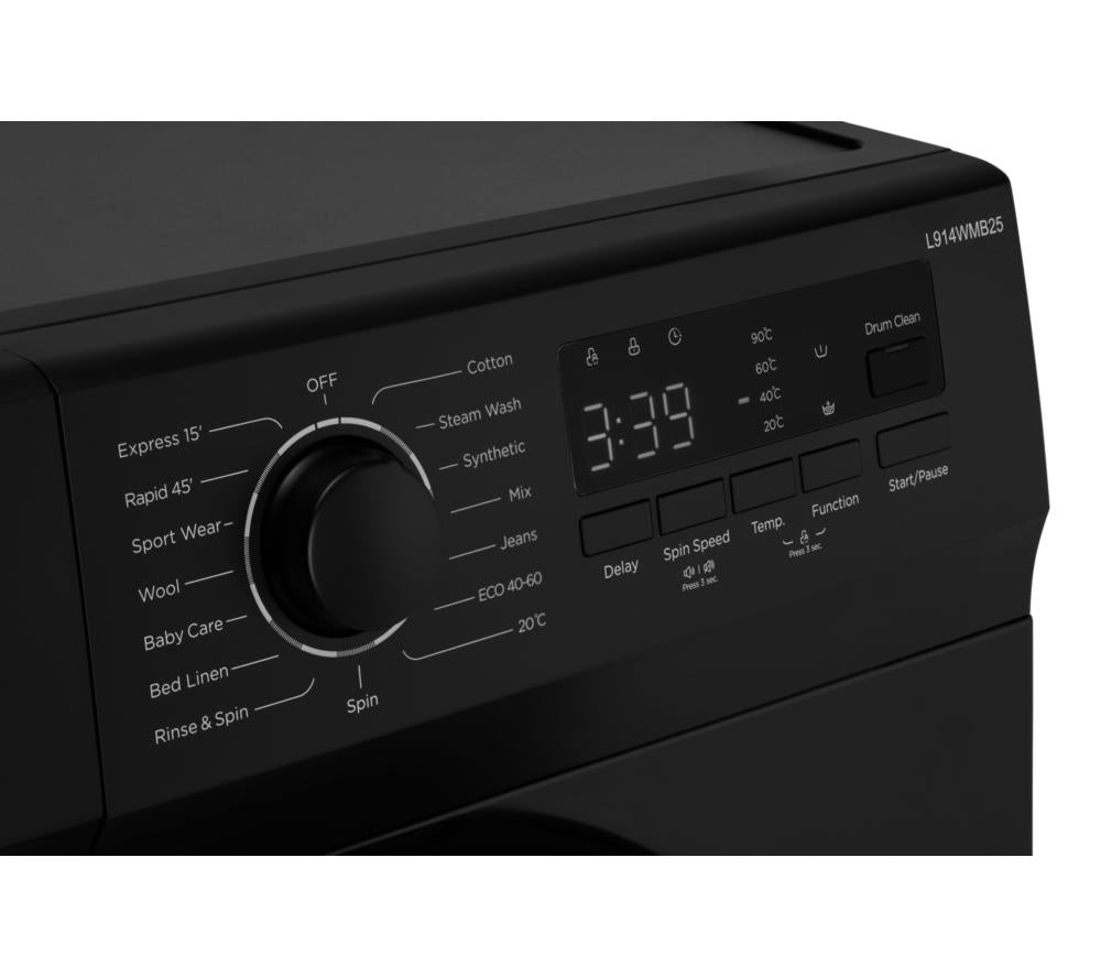 LOGIK L914WMB25 9 kg 1400 Spin Washing Machine - Black