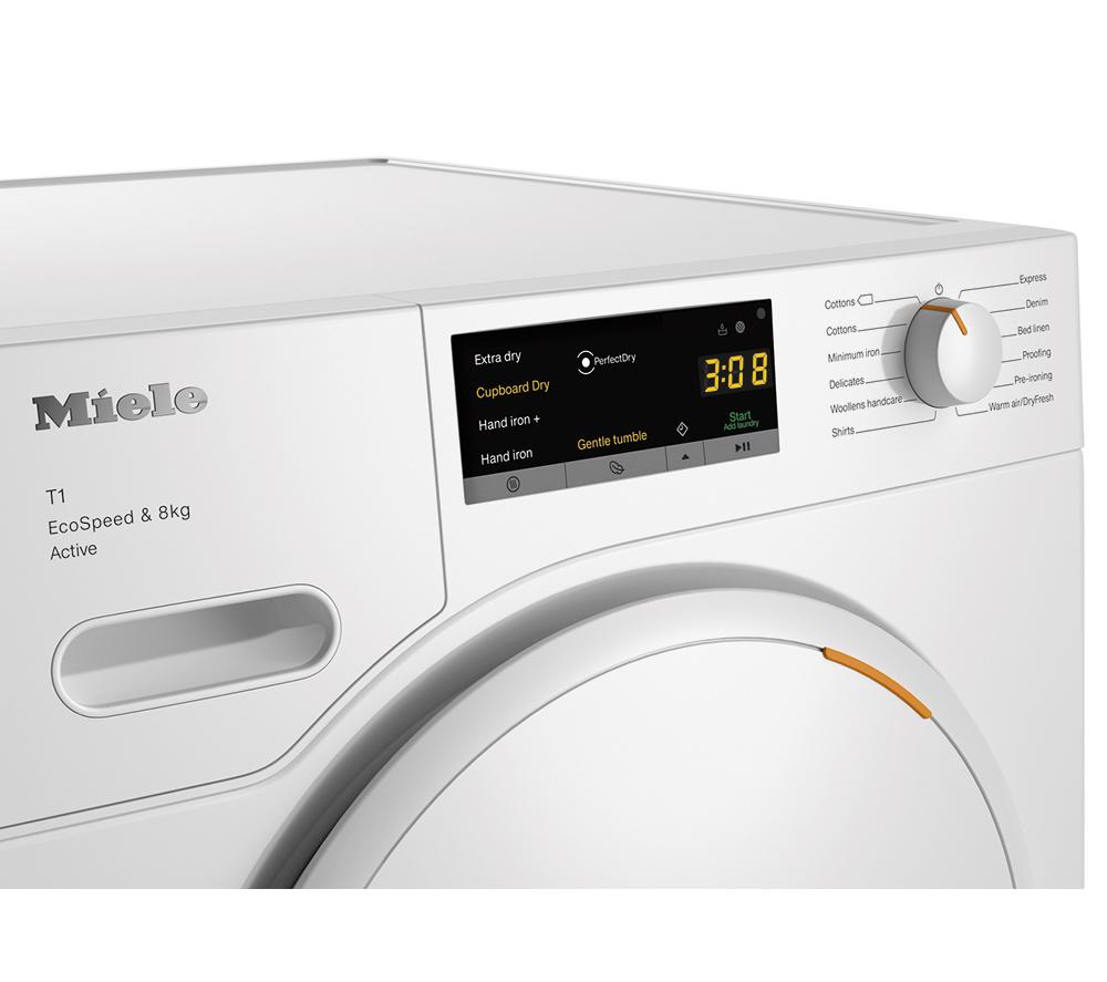 Secadora con bomba de calor MIELE Active T1 TWA520WP de 8 kg - Blanca