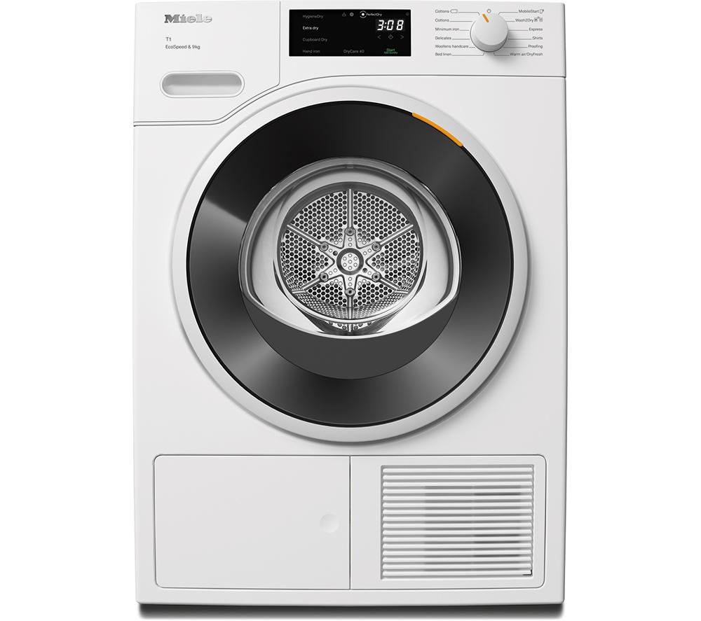 MIELE EcoSpeed T1 TWD640WP WiFi-enabled 9 kg Heat Pump Tumble Dryer - White