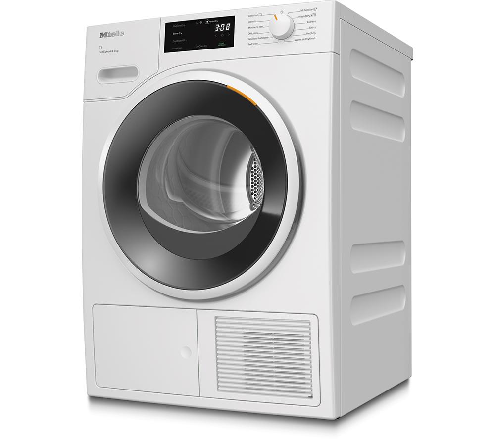 MIELE EcoSpeed T1 TWD640WP WiFi-enabled 9 kg Heat Pump Tumble Dryer - White
