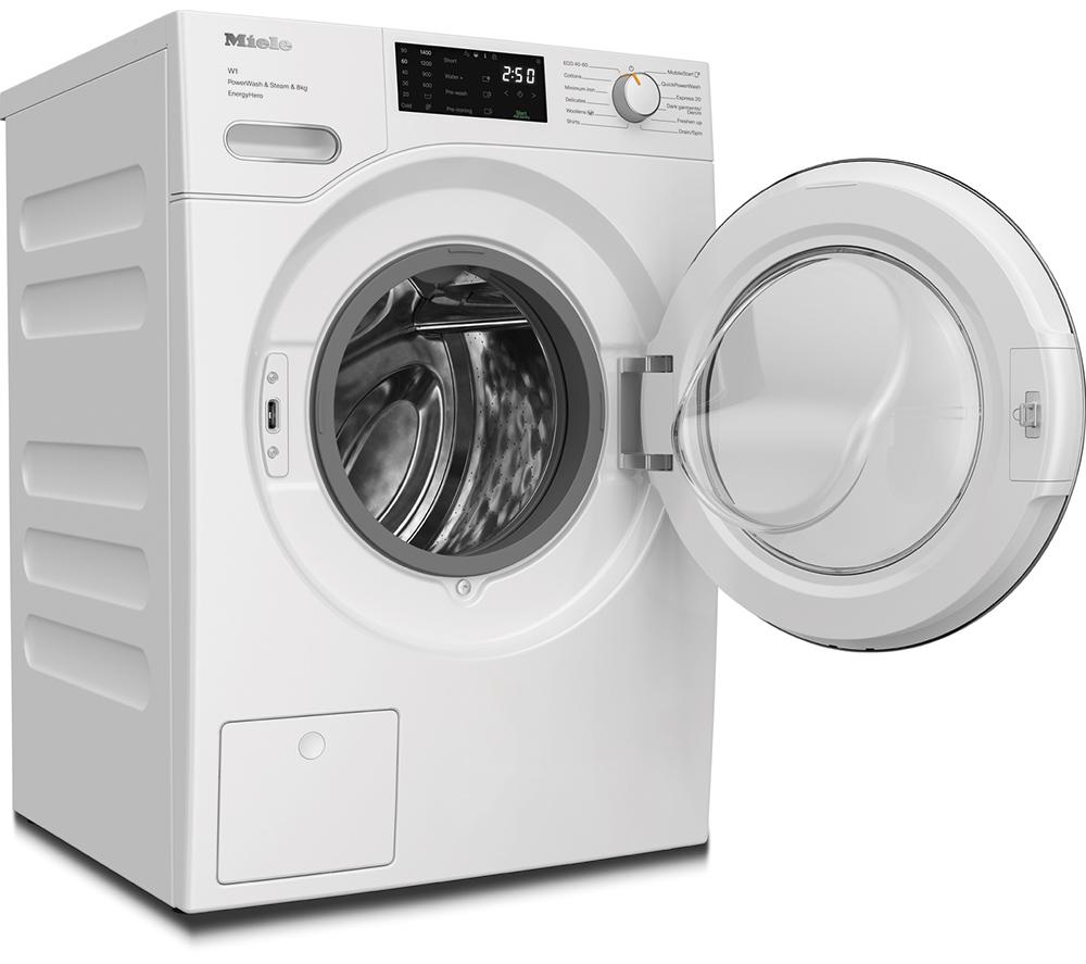 MIELE WWE380 WCS Lavadora con PowerWash y Vapor, Wi-Fi, 8 kg, 1400 rpm - Blanco Loto