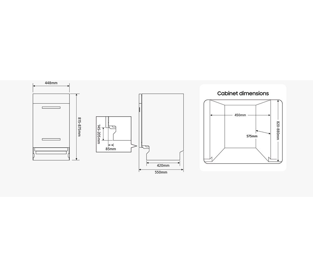 Lavavajillas totalmente integrado de libre instalación SAMSUNG Serie 5 DW50DG430B00EU