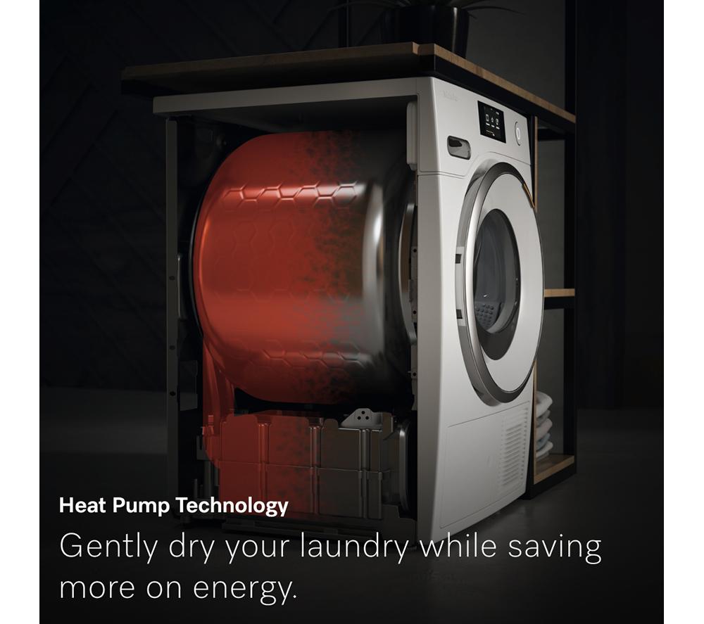 MIELE EcoSpeed T1 TWC640WP WiFi-enabled 8 kg Heat Pump Tumble Dryer - White
