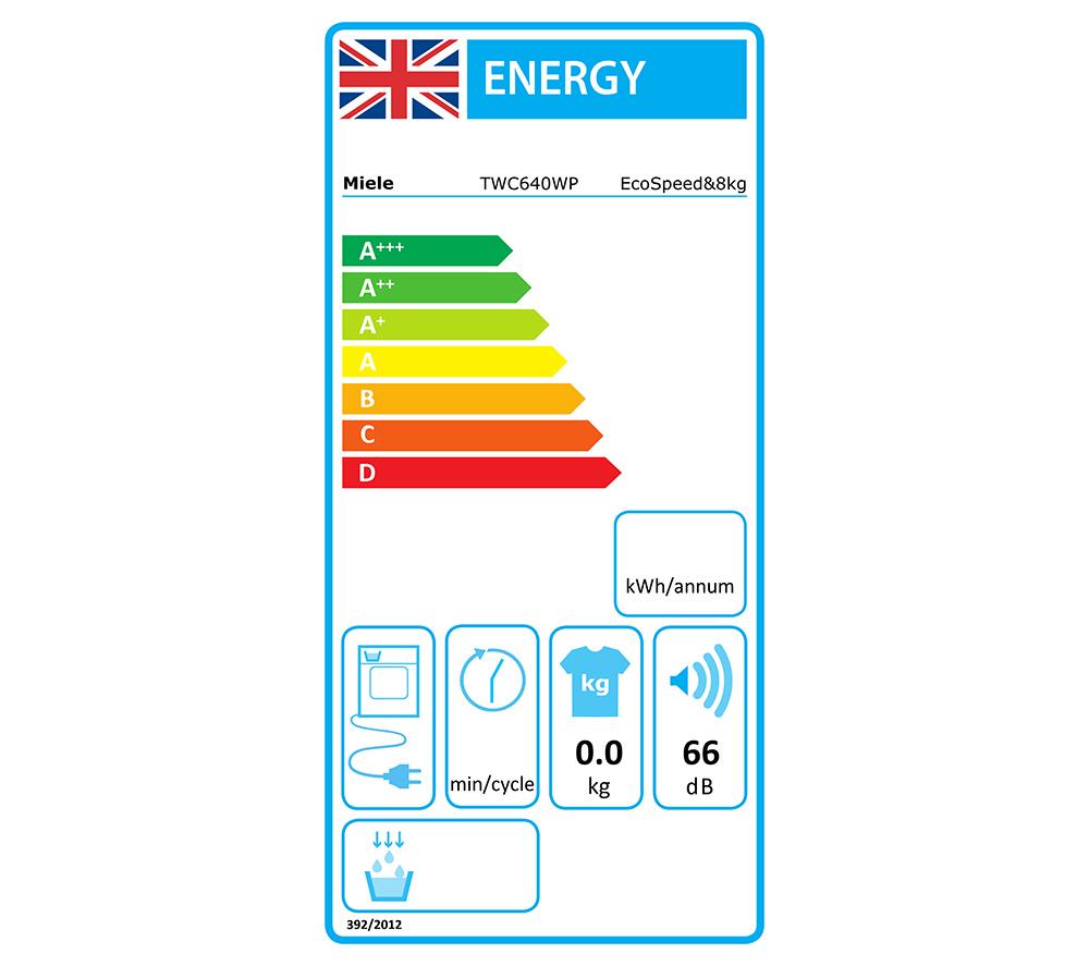 MIELE EcoSpeed T1 TWC640WP WiFi-enabled 8 kg Heat Pump Tumble Dryer - White