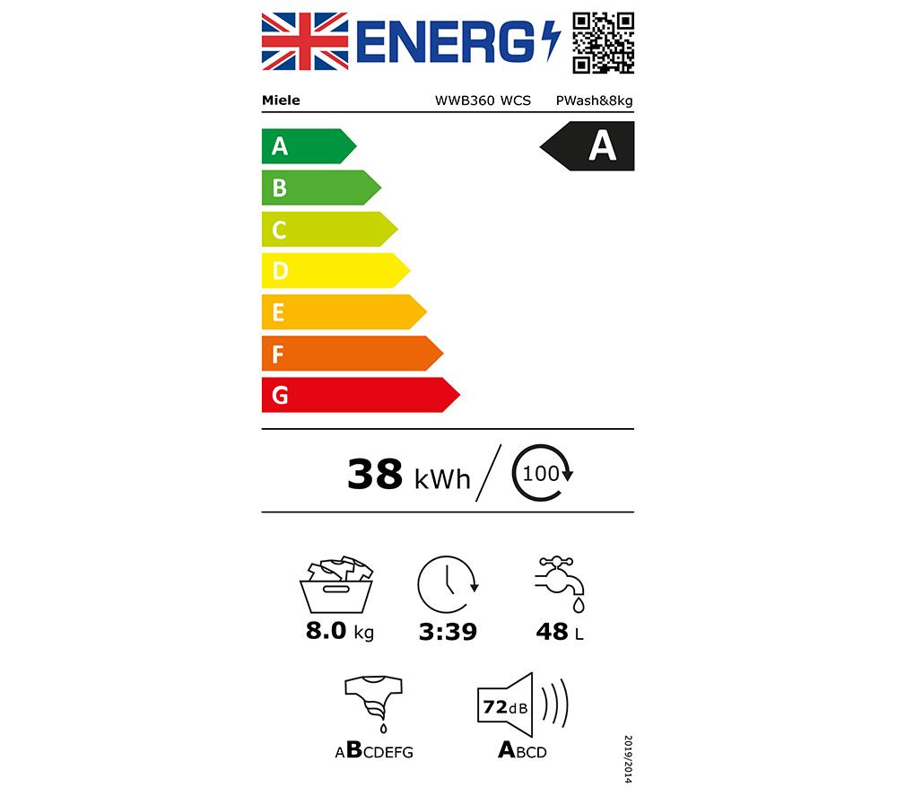 MIELE PWash WWB360 WCS Lavadora de 8 kg y 1400 rpm con WiFi - Blanco Loto