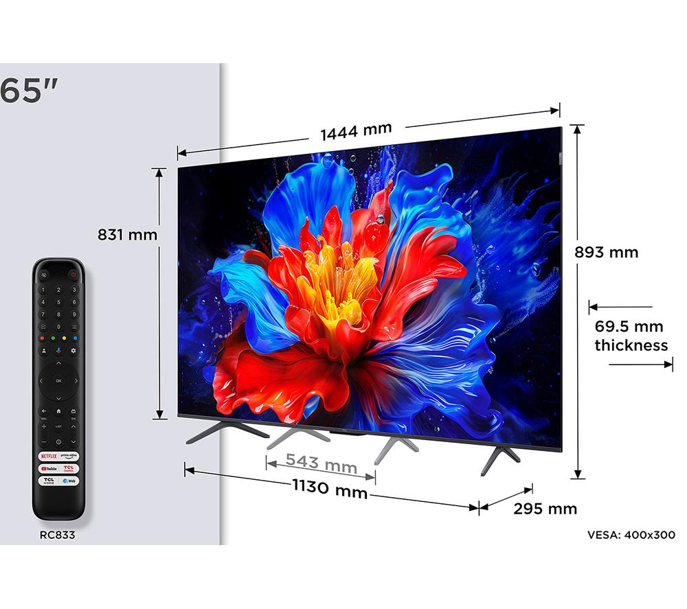 Smart TV QLED TCL 65P8K de 65" 4K Ultra HD HDR