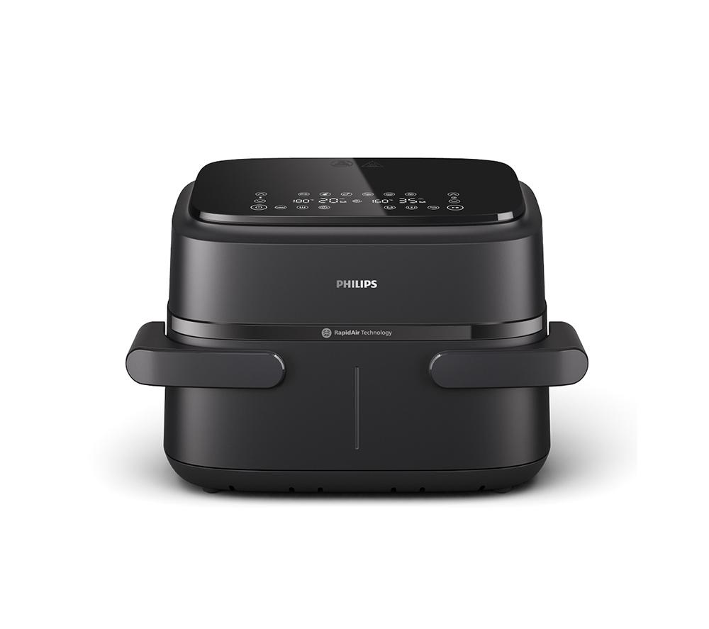 PHILIPS Serie 1000 NA150/09 Freidora de aire de cesta doble FlexDrawer de 7,1 l - Negro