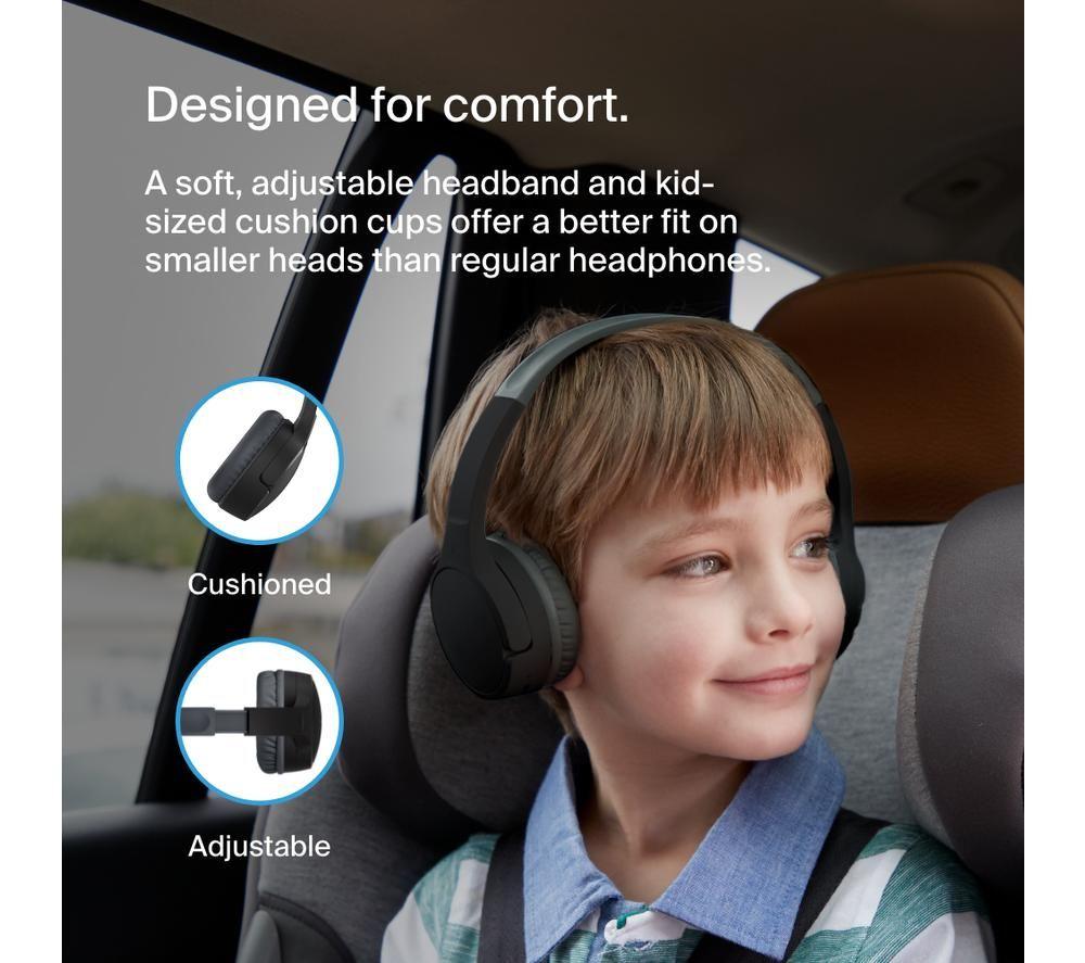 BELKIN SoundForm Mini AUD002BTBKV3 Wireless Bluetooth Kids Headphones - Black