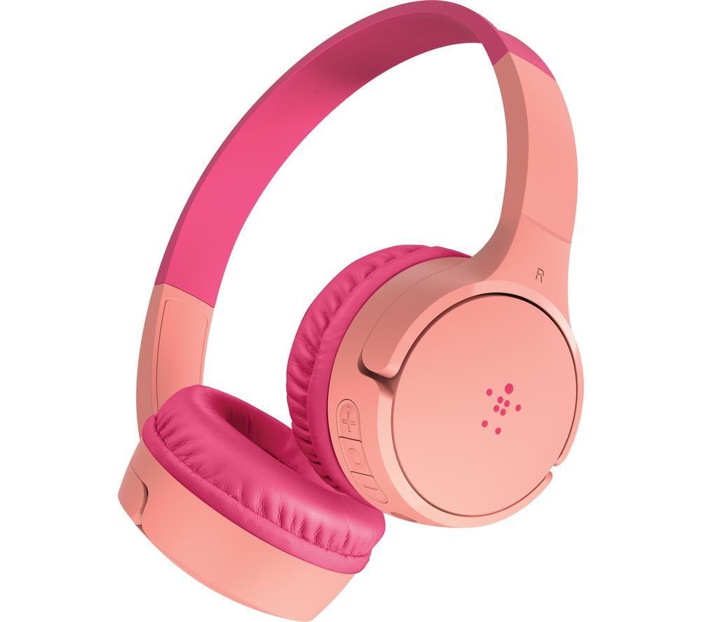 BELKIN SoundForm Mini AUD002BTPKV3 Wireless Bluetooth Kids Headphones - Pink