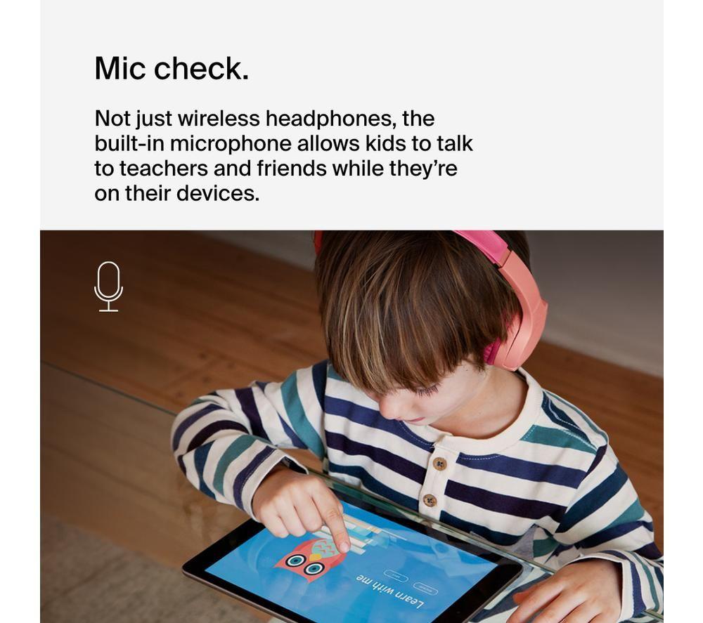 BELKIN SoundForm Mini AUD002BTPKV3 Wireless Bluetooth Kids Headphones - Pink