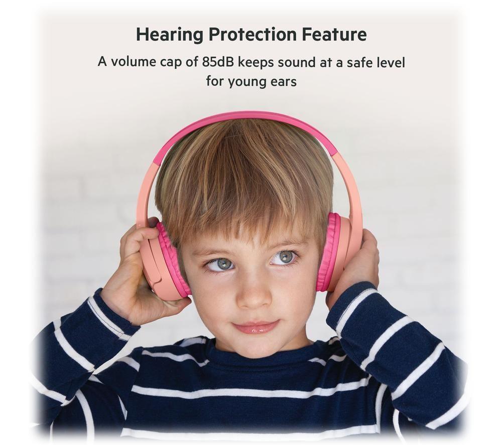 BELKIN SoundForm Mini AUD002BTPKV3 Wireless Bluetooth Kids Headphones - Pink
