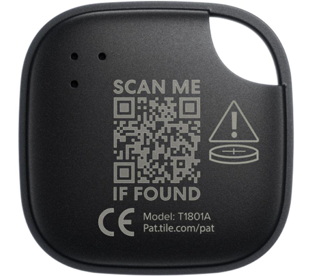 TILE Mate (2024) Bluetooth Tracker - Black, Pack of 4