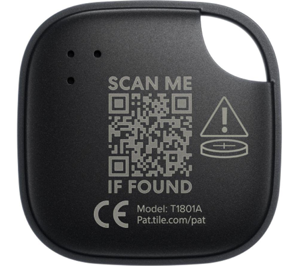 TILE Mate Essentials (2024) Bluetooth Tracker Bundle - Black, Pack of 4