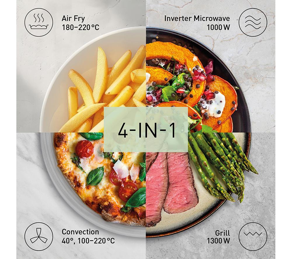 PANASONIC Horno microondas de convección 4 en 1 con freidora de aire NN-CD88QSBPQ - Acero inoxidable