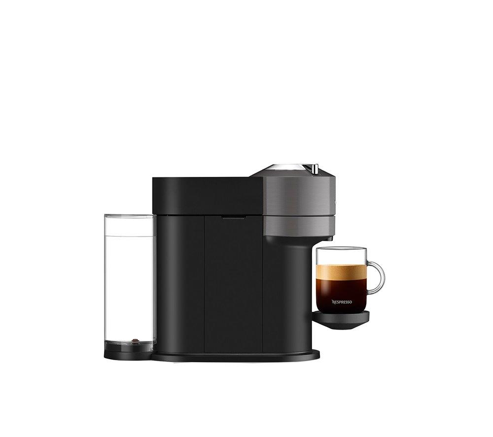Nespresso De'Longhi Vertuo Next Kapselmaschine ENV120.GYAE mit Aeroccino Milchaufschäumer - Grau