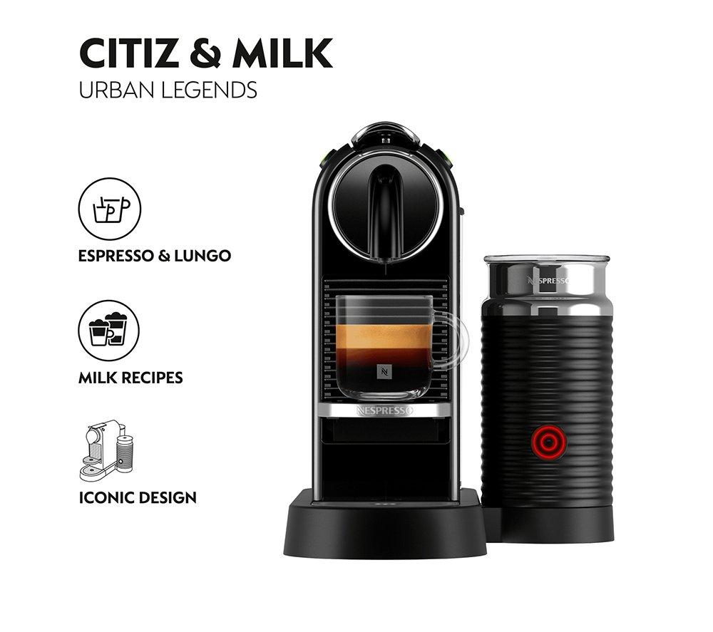 NESPRESSO by De'Longhi Citiz mit Milchaufschäumer EN267.BAE Kaffeemaschine – Schwarz