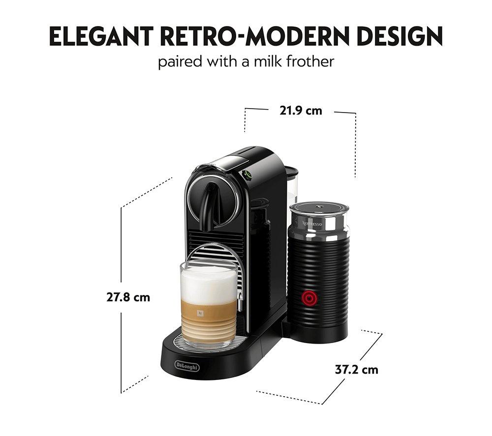 NESPRESSO by De'Longhi Citiz mit Milchaufschäumer EN267.BAE Kaffeemaschine – Schwarz