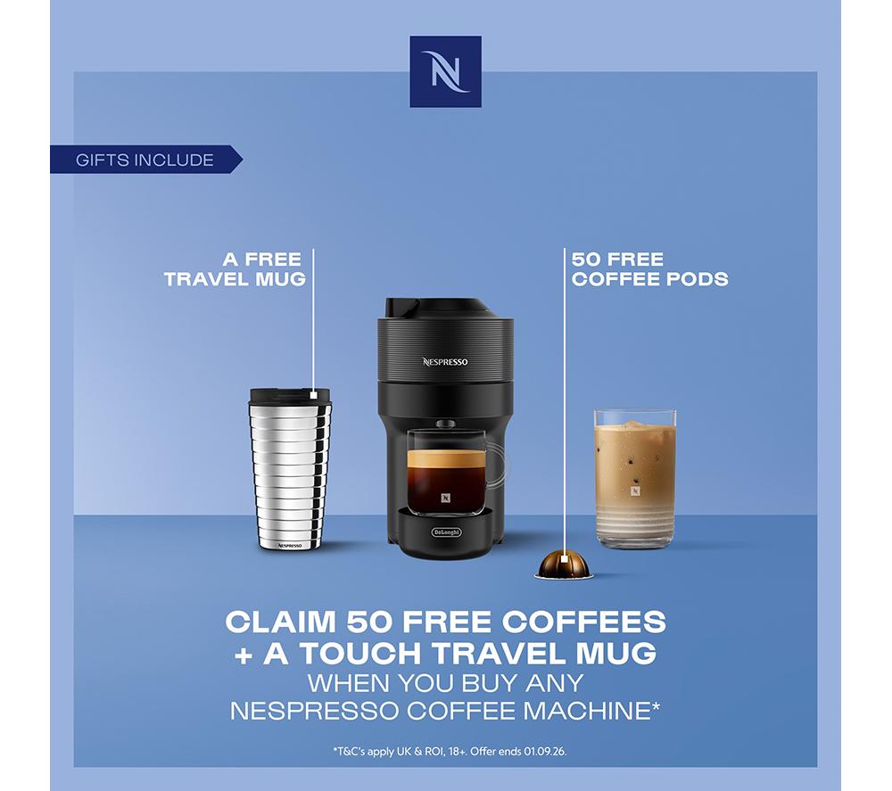 NESPRESSO by De'Longhi Vertuo Pop Barista Bundle ENV90.BAE Coffee Machine - Black