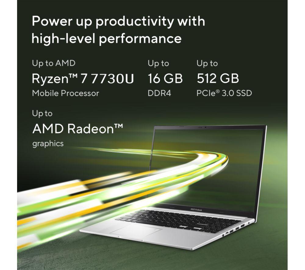 ASUS Vivobook 15 M1502YA 15.6" Laptop - AMD Ryzen 7, 512 GB SSD, Silver