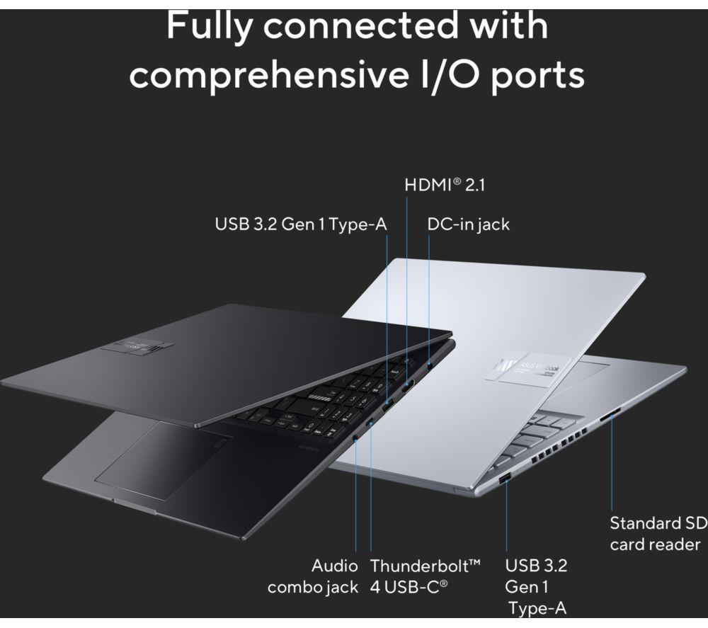 ASUS Vivobook 16X K3605VU 16" Laptop - Intel® Core™ i7, 1 TB SSD, Silber