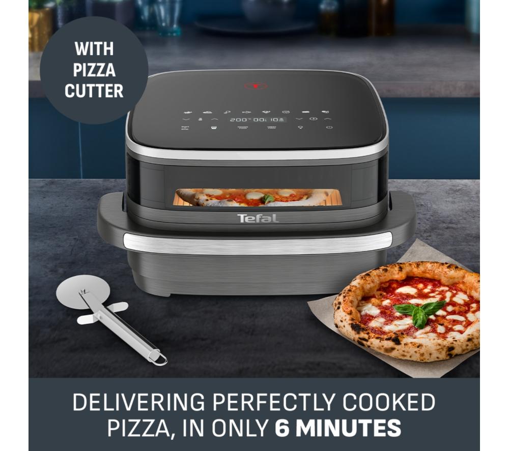 TEFAL Easy Fry FW402HG0 Air Fryer & Pizza Cutter - Black