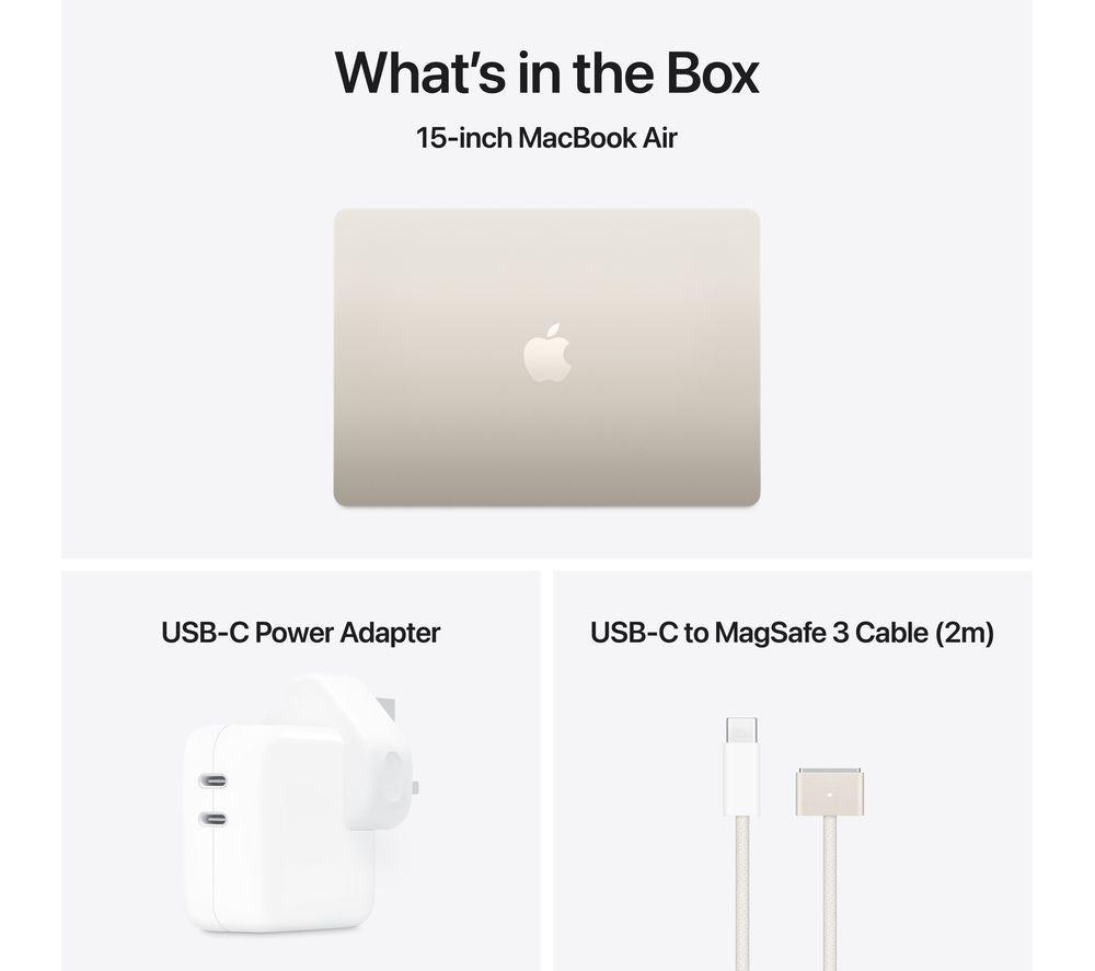 APPLE MacBook Air 15" (2025) - M4, 512 GB SSD, color estrella
