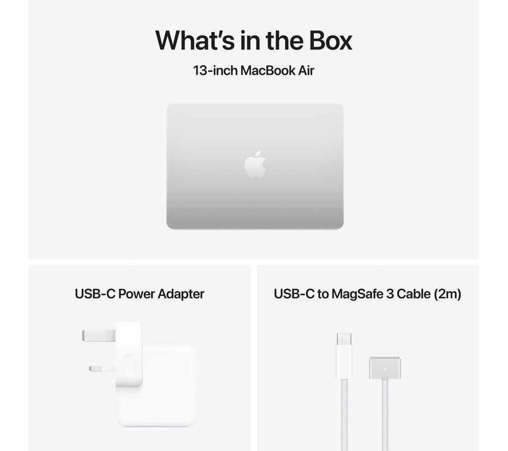 APPLE MacBook Air 13.6" (2025) - M4, 512 GB SSD, RAM 16 GB, Silver