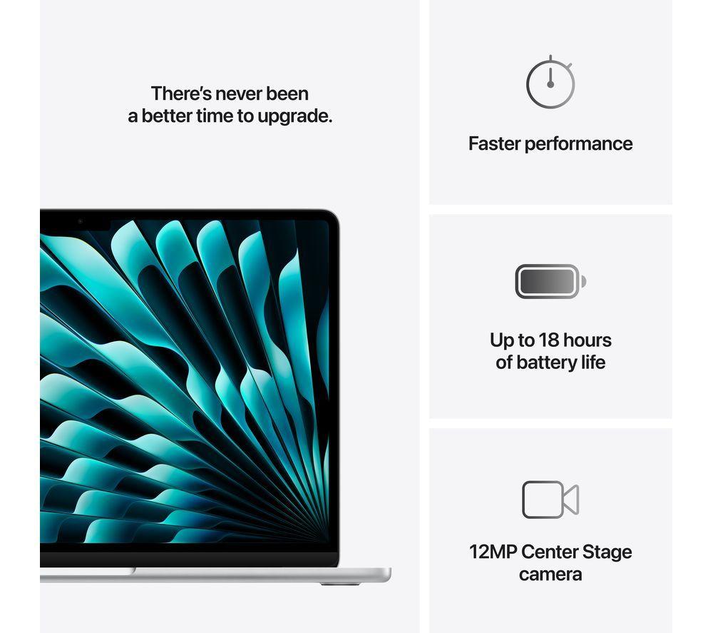 APPLE MacBook Air 13,6" (2025) - M4, 512 GB SSD, 16 GB RAM, Silber