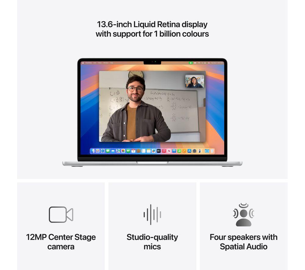 APPLE MacBook Air 13,6" (2025) - M4, 512 GB SSD, 16 GB RAM, Silber