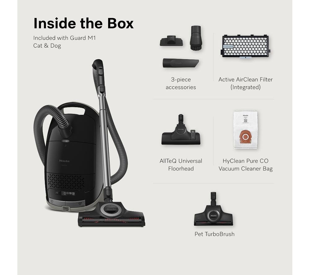 MIELE Guard M1 Cat & Dog Cylinder Bagged Vacuum Cleaner - Black