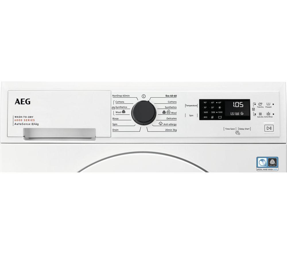 AEG 6000 Series LWX60846B 8 kg Washer Dryer - White