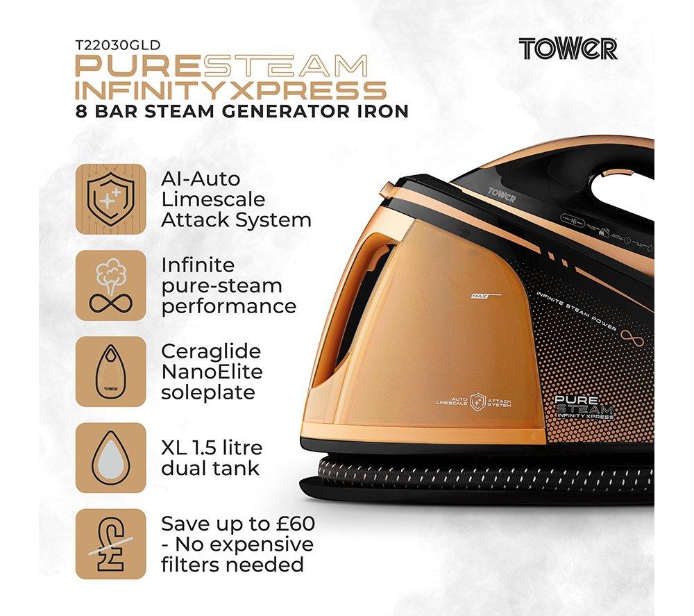 TOWER Pure Steam Infinity Xpress Steam Generator Iron - Black