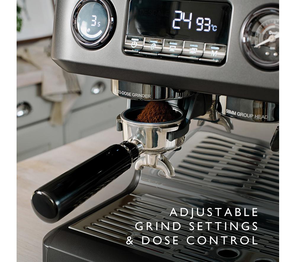 DUALIT Espressivo Pro 84455 Cafetera automática con doble caldera y molinillo integrado - Gris