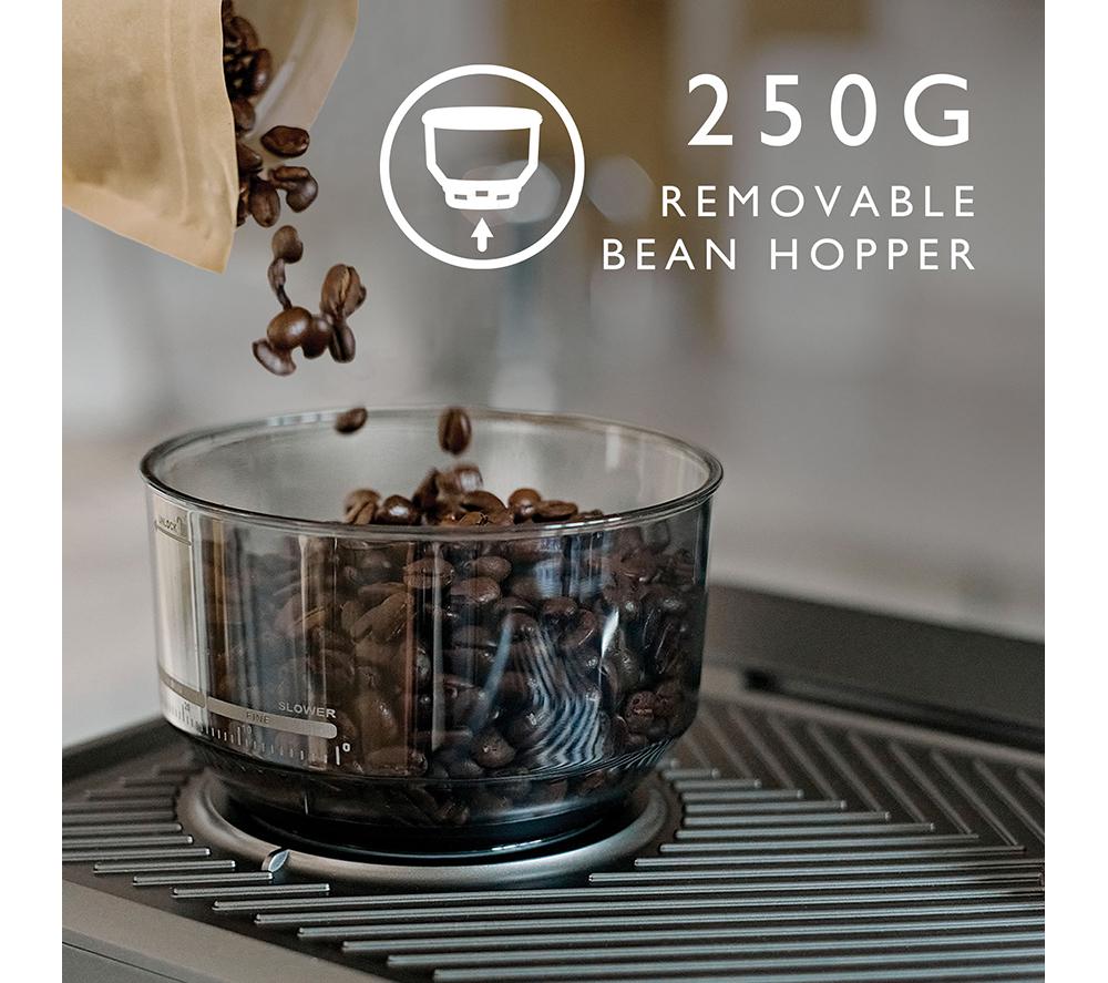 DUALIT Espressivo Pro 84455 Cafetera automática con doble caldera y molinillo integrado - Gris