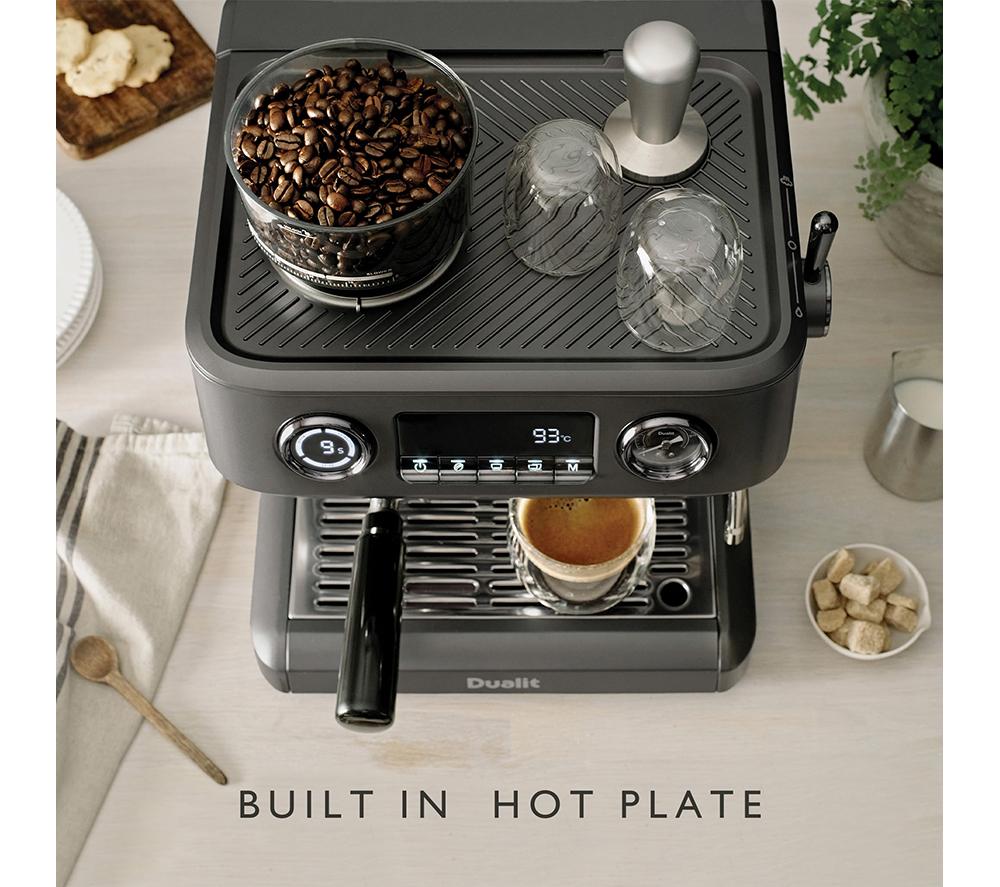 DUALIT Espressivo Pro 84455 Cafetera automática con doble caldera y molinillo integrado - Gris
