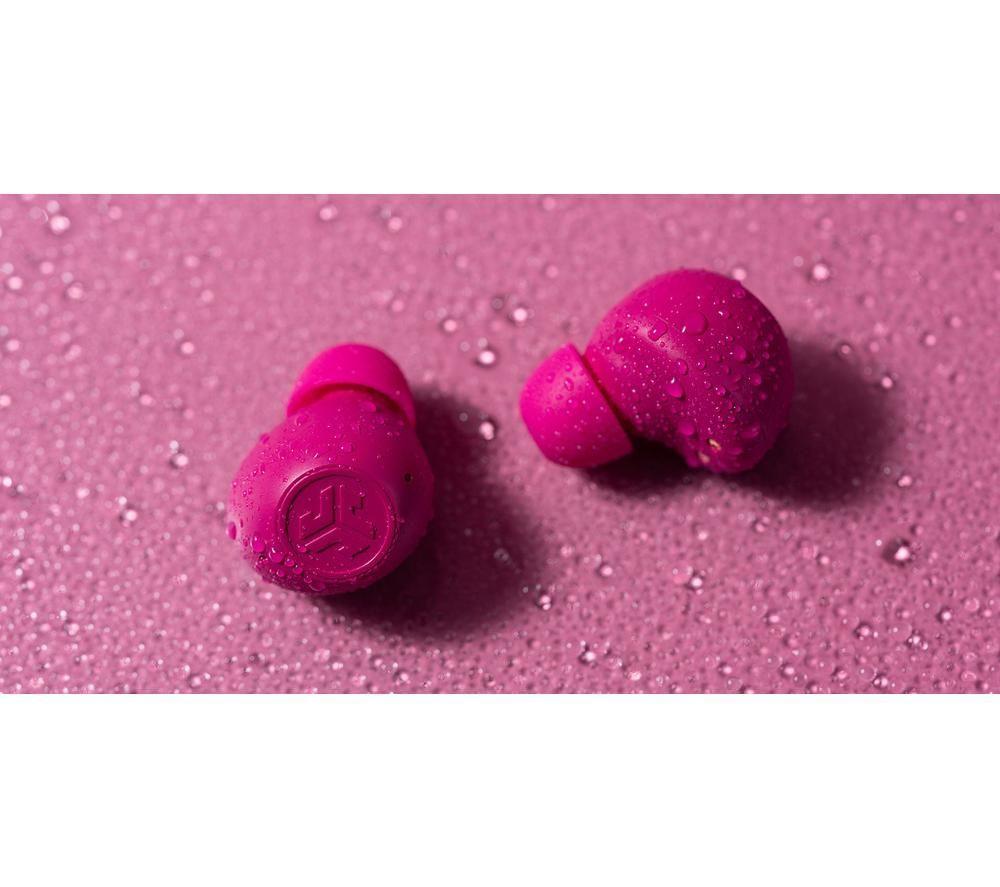 JLAB Go POP ANC Wireless Bluetooth Noise-Cancelling Earbuds - Fuchsia