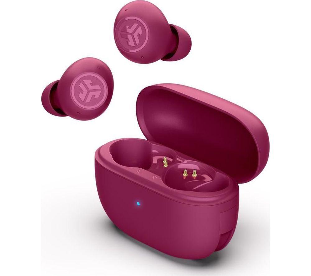 JLAB Go POP ANC Wireless Bluetooth Noise-Cancelling Earbuds - Fuchsia