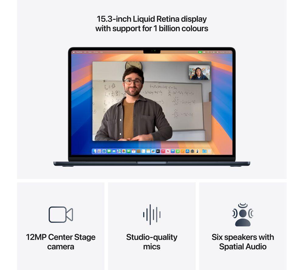 APPLE MacBook Air 15" (2025) - M4, 256 GB SSD, Midnight