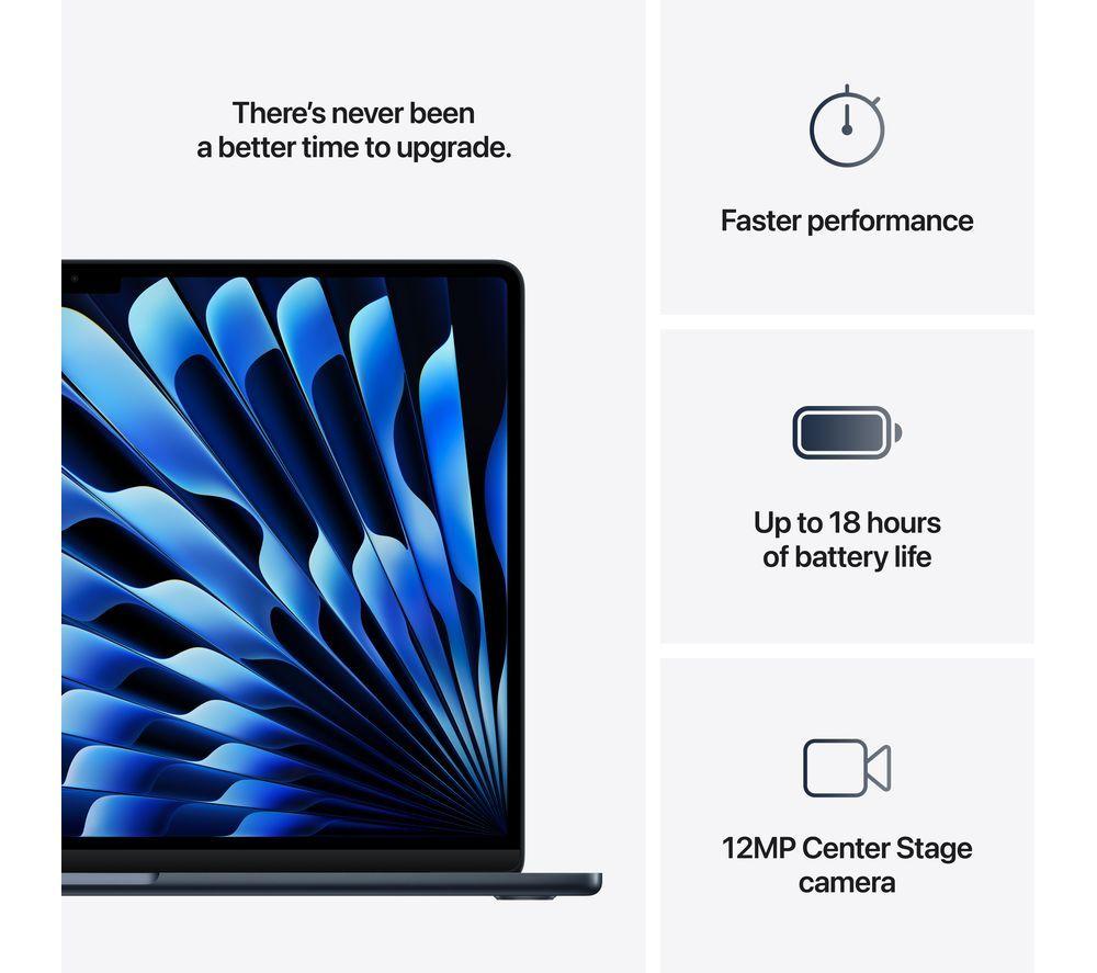 APPLE MacBook Air 15" (2025) - M4, 256 GB SSD, Midnight