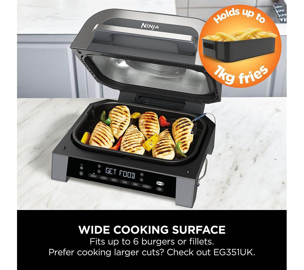 NINJA DG551UK 6-in-1 MAX Indoor Grill & Air Fryer - Grey & Silver