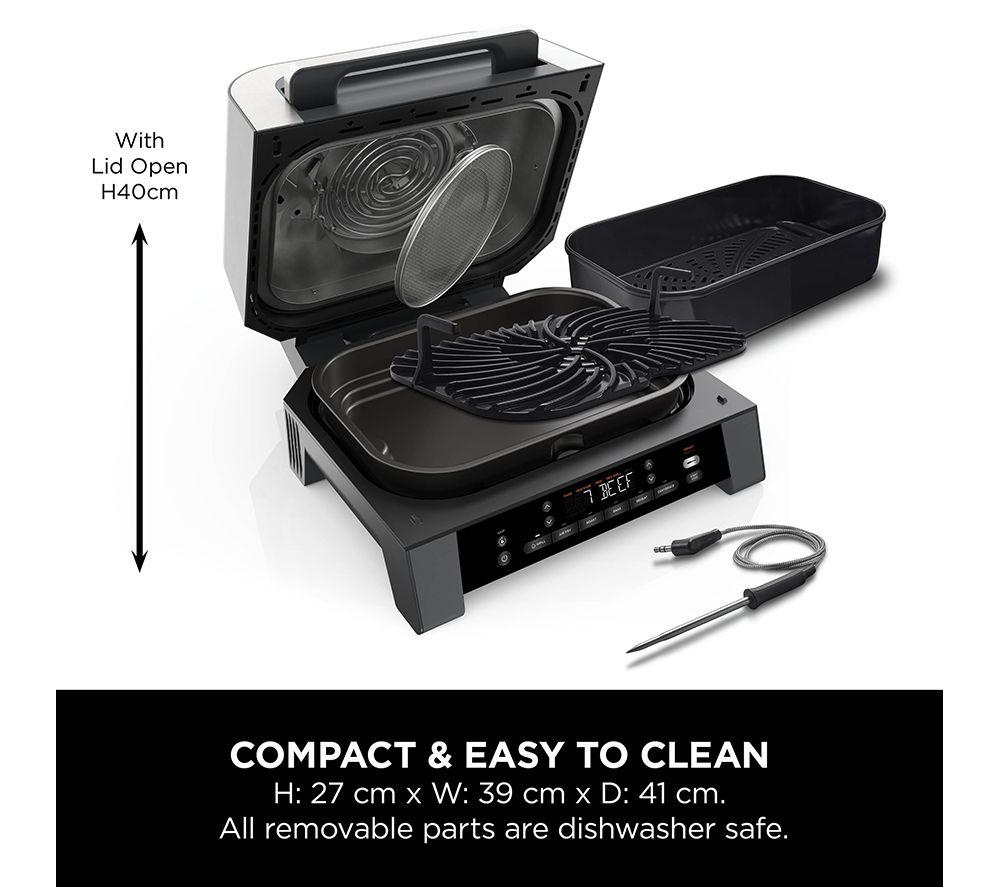 NINJA DG551UK 6-in-1 MAX Indoor Grill & Air Fryer - Grey & Silver