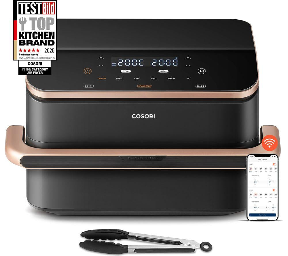 COSORI Dual Blaze Twinfry 10 L Flexible Drawer Air Fryer - Black & Gold