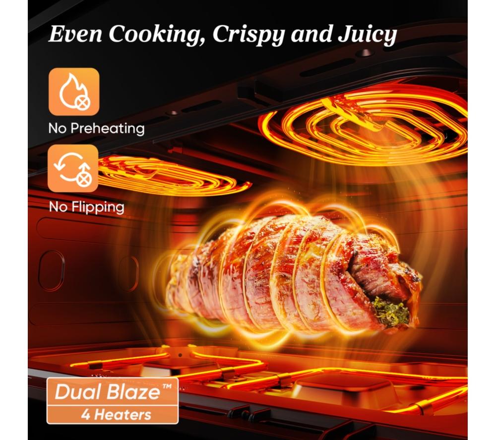 COSORI Dual Blaze Twinfry 10 L Flexible Drawer Air Fryer - Black & Gold