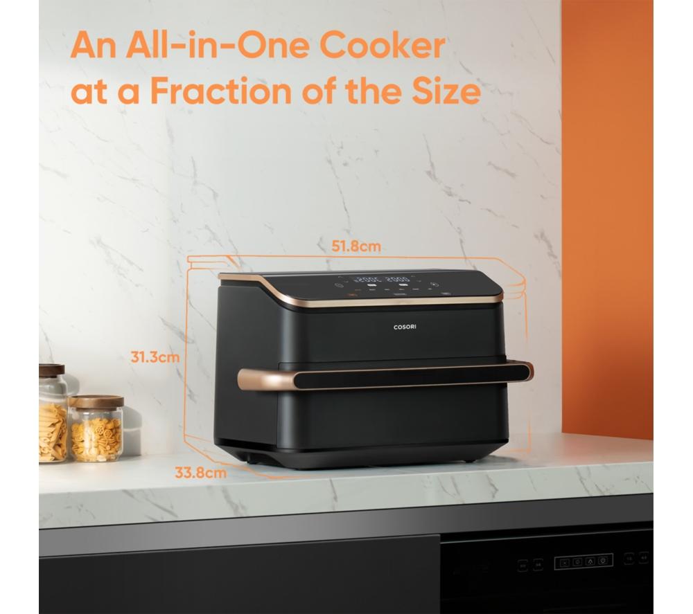 COSORI Dual Blaze Twinfry 10 L Flexible Drawer Air Fryer - Black & Gold
