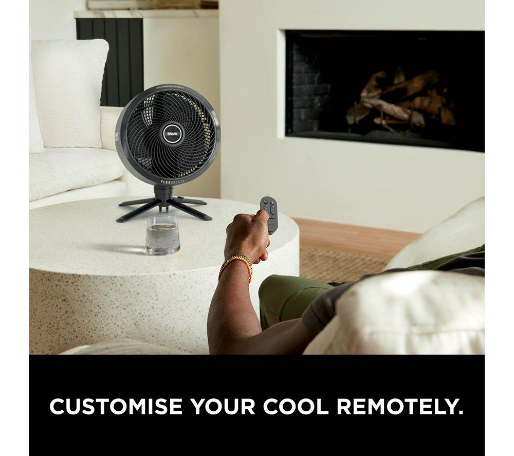 SHARK FlexBreeze Pro Mist FA300UK Portable 11.8" Hybrid Pedestal Fan & Misting System - Dark Grey