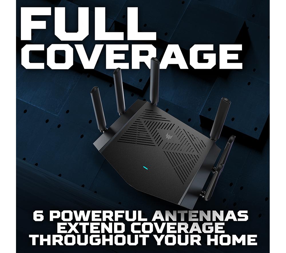 ACER Predator Connect W6x WiFi Cable Router - AX6000, Dual-band