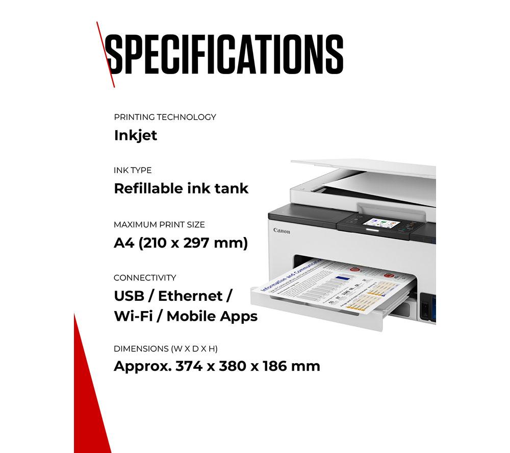 Impresora de inyección de tinta inalámbrica todo en uno CANON MAXIFY GX1050