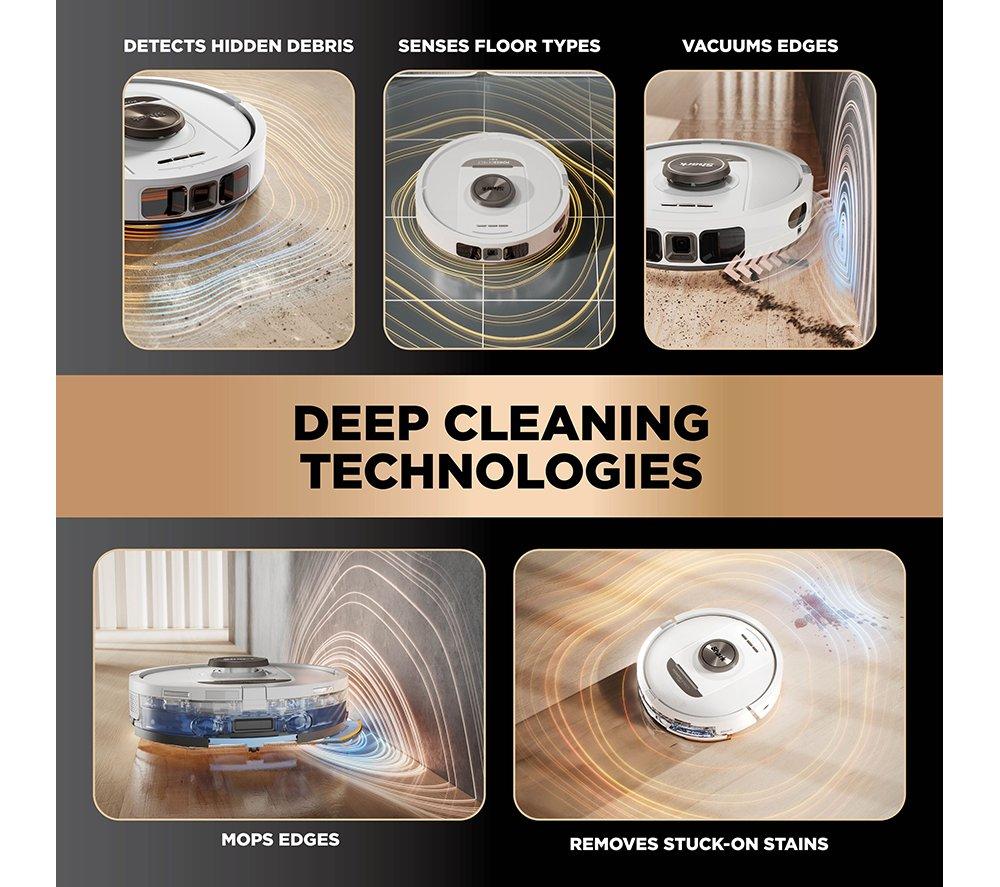 SHARK PowerDetect NeverTouch Pro RV2800ZEUKWH 2-in-1 Robot Vacuum Cleaner - White