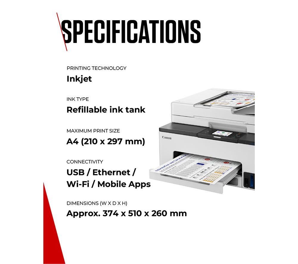 Impresora de inyección de tinta inalámbrica todo en uno CANON MAXIFY GX2050 con fax
