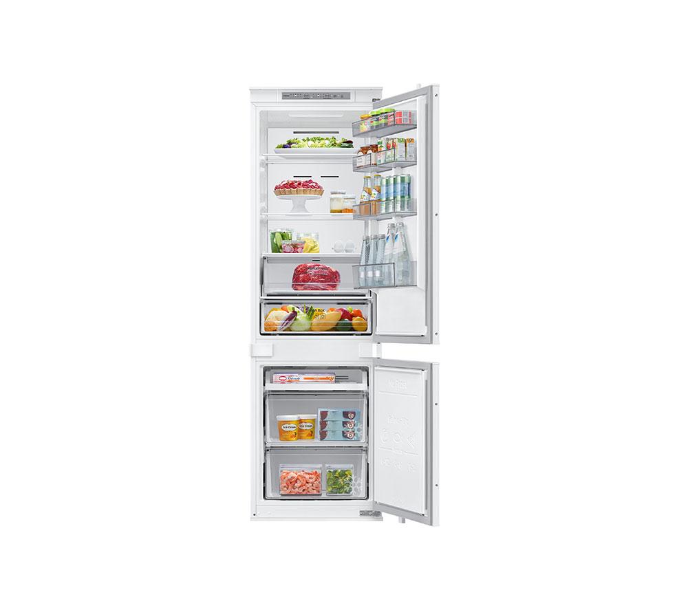 Frigorífico combi inteligente encastrable 70/30 SAMSUNG Bespoke AI Series 6 SpaceMax BRB70F26DES0EU - Bisagra deslizante, Blanco